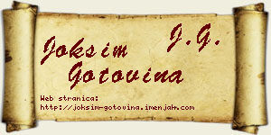 Joksim Gotovina vizit kartica